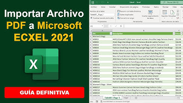 🔴Cómo importar un PDF a Excel * Ms Excel 2021 * Excel * Convertir PDF a Excel *