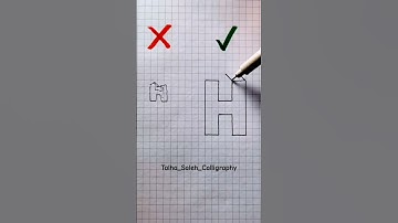 3D letter H #3d #3dcalligraphy #3dletters #calligraphy