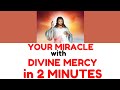 DIVINE MERCY MIRACLE PRAYER IN 2 MINUTES | YOUR MIRACLE WITH DIVINE MERCY IN 2 MINUTES