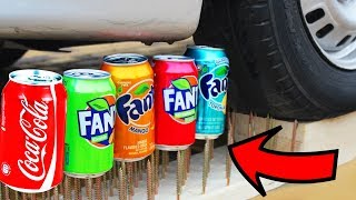 EXPERIMENT: CAR vs COCA COLA 😊 and 100 NAILS