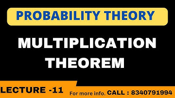 Probability theory L-11 Proof of Multiplication Theorem of Probability  with example