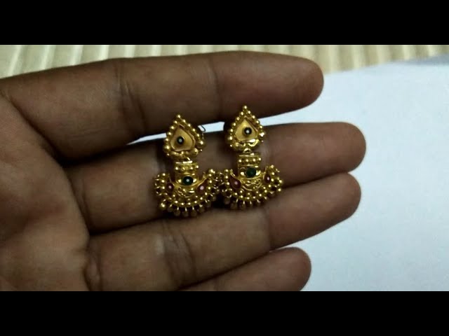 New Gold earrings buttalu designs with weight collection | gold jhumka | 5  grams - YouTube