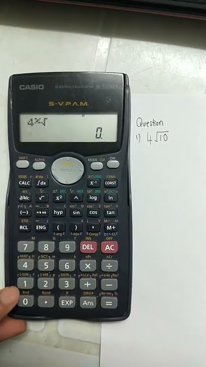 How to use calculator fx-570ms for square root of 4?