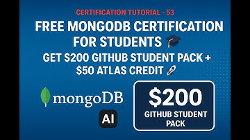 Gratis MongoDB-certificering voor studenten 🎓 | Ontvang $ 200 GitHub Student Pack + $ 50 Atlas-te...