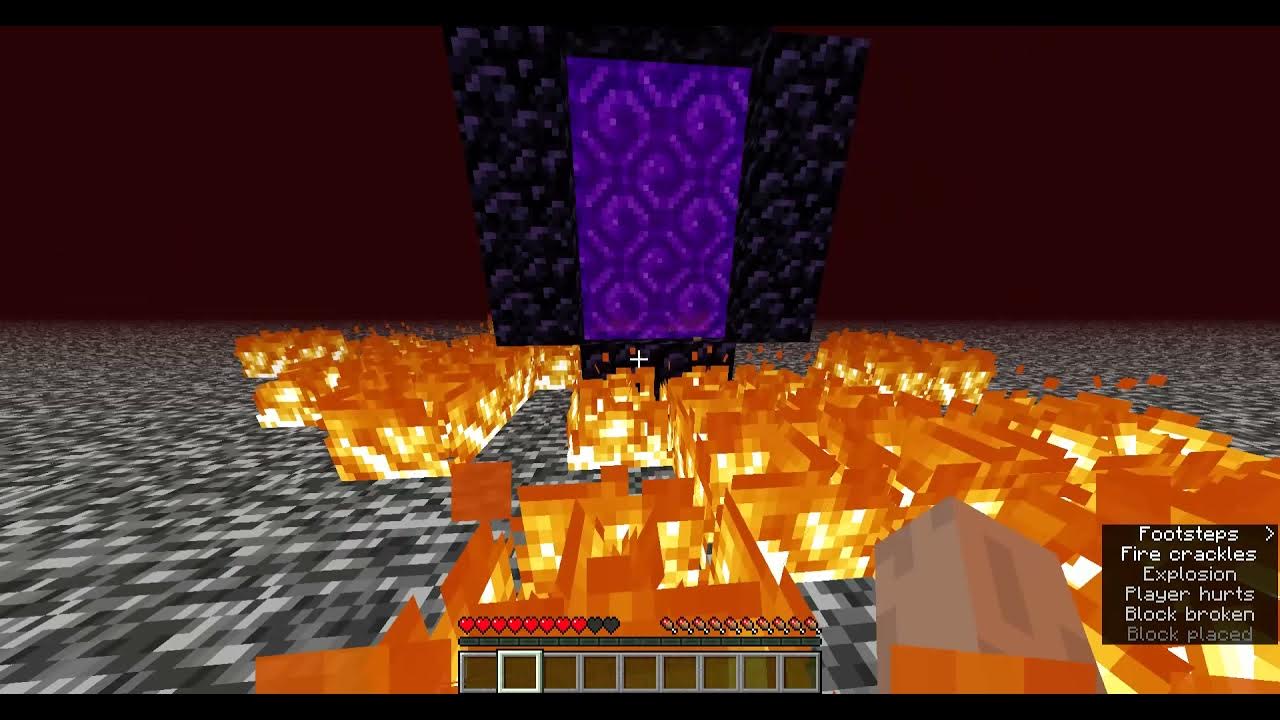 lighting portals with beds in the nether YouTube
