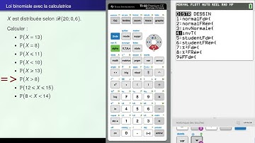 Probabilités avec loi binomiale TI