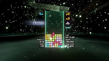 (Tetris Effect) Master Mode 233 lines, 1,056,950 points. (Lv18 Start)