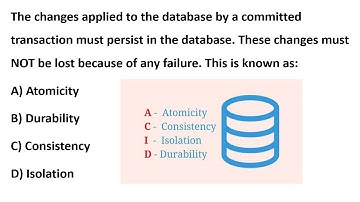 ACID Properties in Database Management | Atomicity Consistency Isolation Durability | MCQ Explained