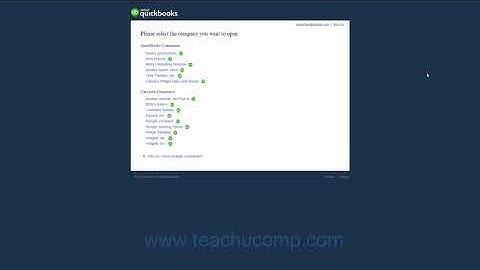 QuickBooks Online Tutorial Switching Company Files Intuit Training