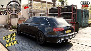 Audi RS6 Avant - Cruise with Music | Forza Horizon 5 | Thrustmaster TX Gameplay