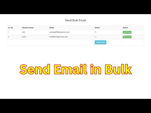 How to send Email in bulk using PHP | Send Email | Bulk Email | Bot Coder | #php #email #bulkemail