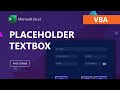 Membuat Placeholder Text Pada TextBox di UserForm VBA Excel