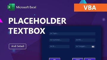 Membuat Placeholder Text Pada TextBox di UserForm VBA Excel