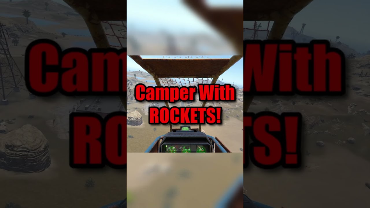 Campervan With Rockets! 😈 #schoolwe #rust #rustgame