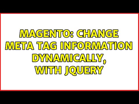 Magento: Change Meta