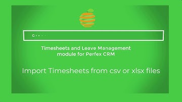 [Perfex CRM Modules - Timesheets and Leave Management] Import Timesheets from csv or xlsx files