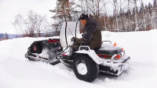 ИЗ МОТОСОБАКИ В КВАДРИК! ХОТЕЛ ОТОМСТИТЬ, ОБЛАЖАЛСЯ, НО НЕ СДАЛСЯ! Тайга после снегопада, наледь