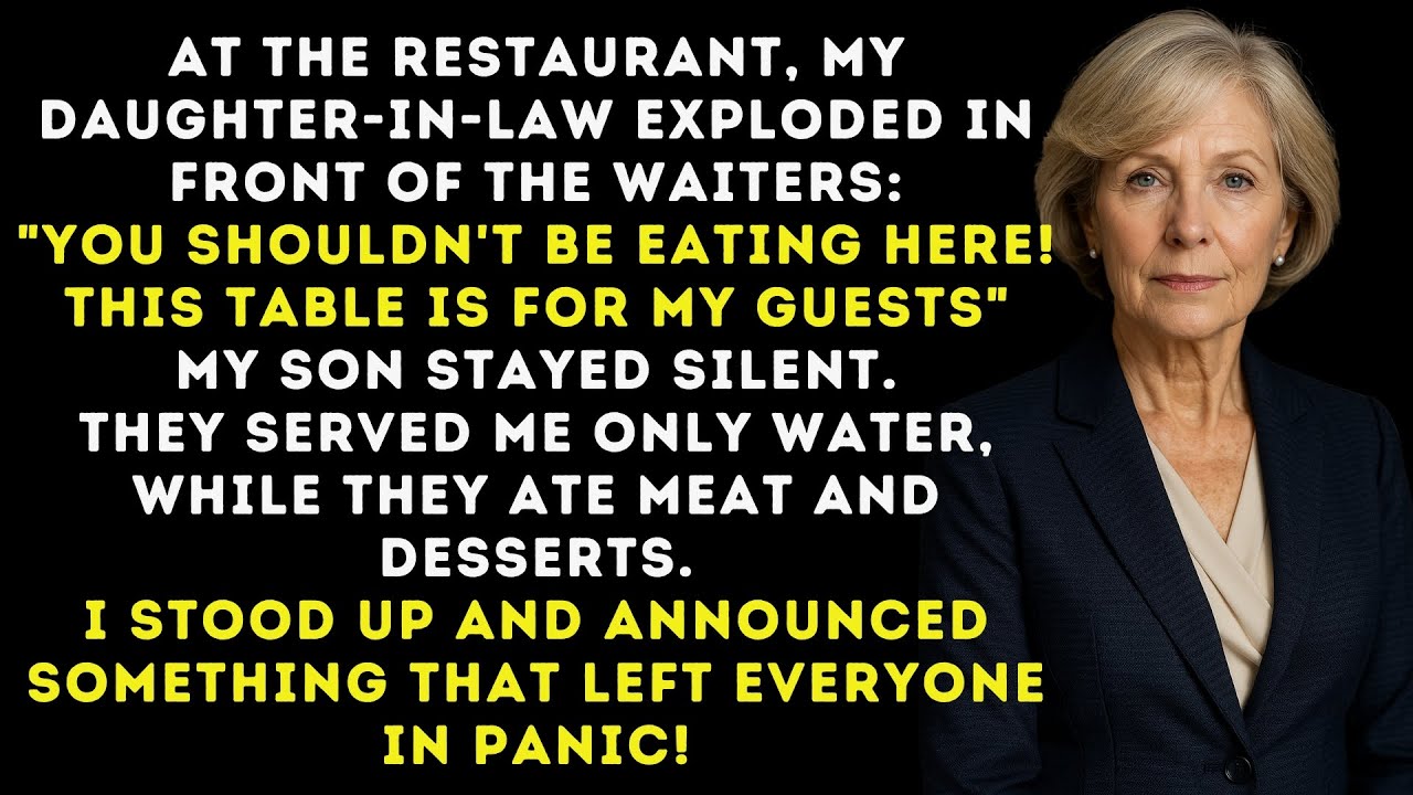 Gaffeln var halvvägs till mina läppar när min svärdotter Lena lutade sig fram över bordet och sa: ”Du borde inte sitta här och äta.” Restaurangen var full av folk. Kyparen stannade mitt i att...