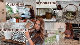 WEEKEND RESET CLEAN & DECORATE WITH ME/SPRING/SUMMER DECORATING IDEAS/VLOG/GOOGLE HOME HACK