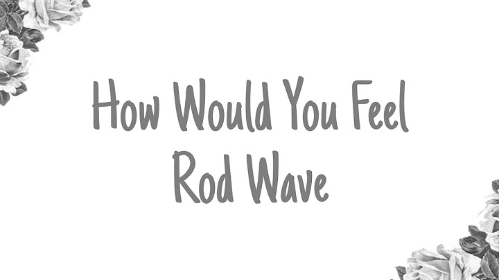 How would you feel lyrics rod wave