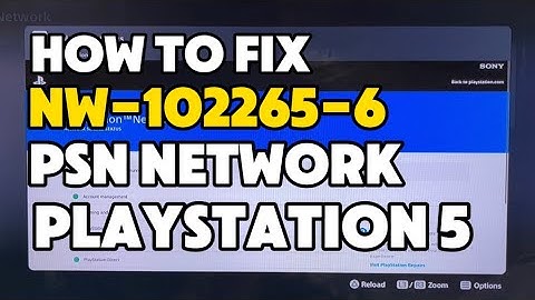 How To Fix PS5 Error NW-102265-6 Unable To Connection to the server