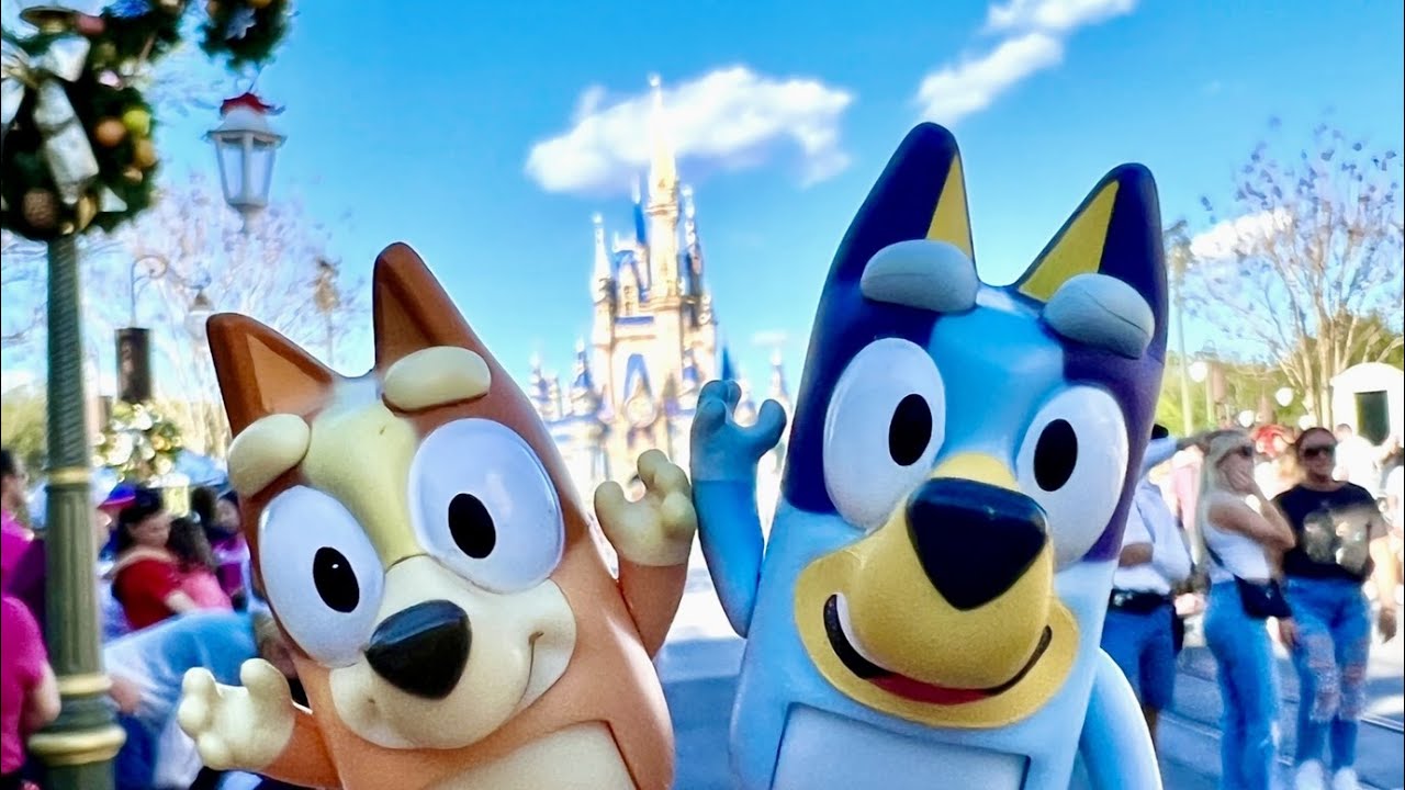 Bluey And Bingo Go To Magic Kingdom Walt Disney World YouTube
