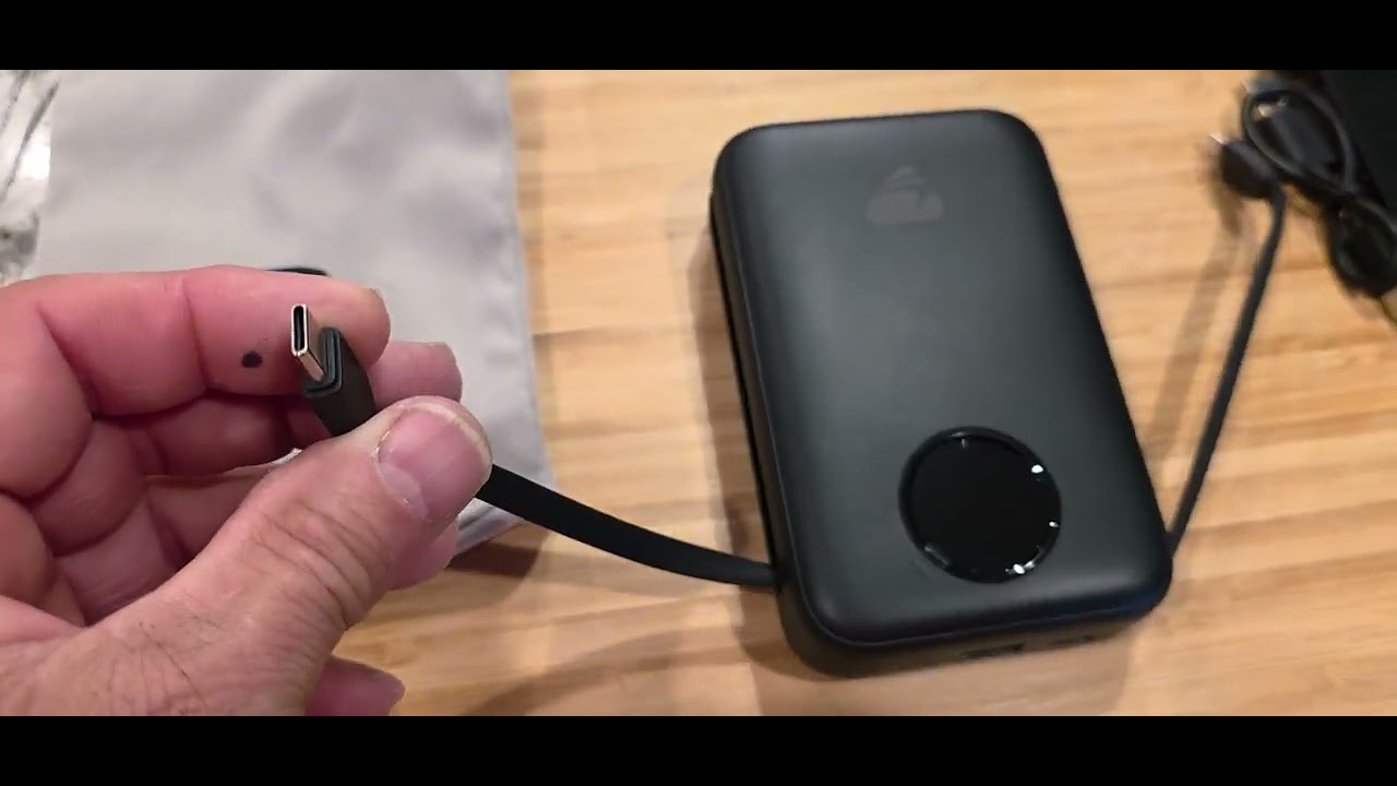 Review Aioneus Portable Charger 35W Charging 20000mAh Power Bank Built-in Cables PD 3.0+QC 4.0 USB C