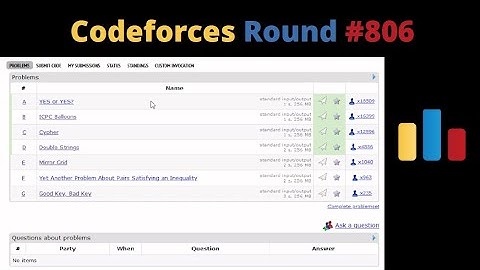 Codeforces Round 806 | A, B, C, D | live performance