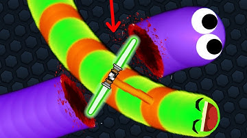 Slither.io 1 Troll Hacker Snake vs Giant Snakes Epic Slitherio Gameplay