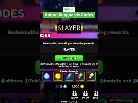 Anime Vanguards Codes