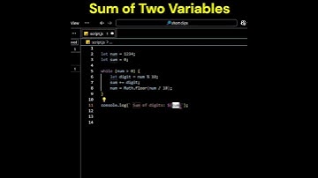 Find Sum of Digits in JavaScript | While Loop Logic #coding #shorts #subscribe #viral #viralvideo