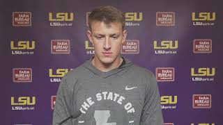 LSU QB Max Johnson talks first srimmage, meshing with WR's and more.
