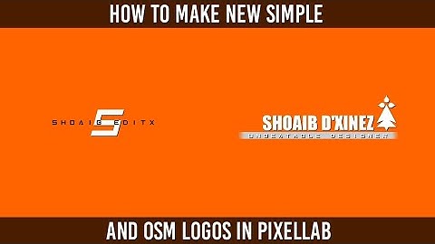 How To Make Simple Creative Logo In Pixellab || By Shobi Editx
