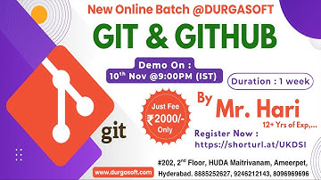 GIT & GITHUB Online Training @ DURGASOFT