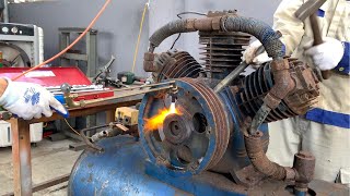 Full restoration high pressure air compressor engine  Restore large capacity air compressor