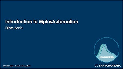 Introduction to MplusAutomation