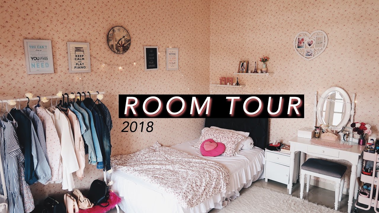 ROOM TOUR || Pinkish Bedroom || 2018 - YouTube