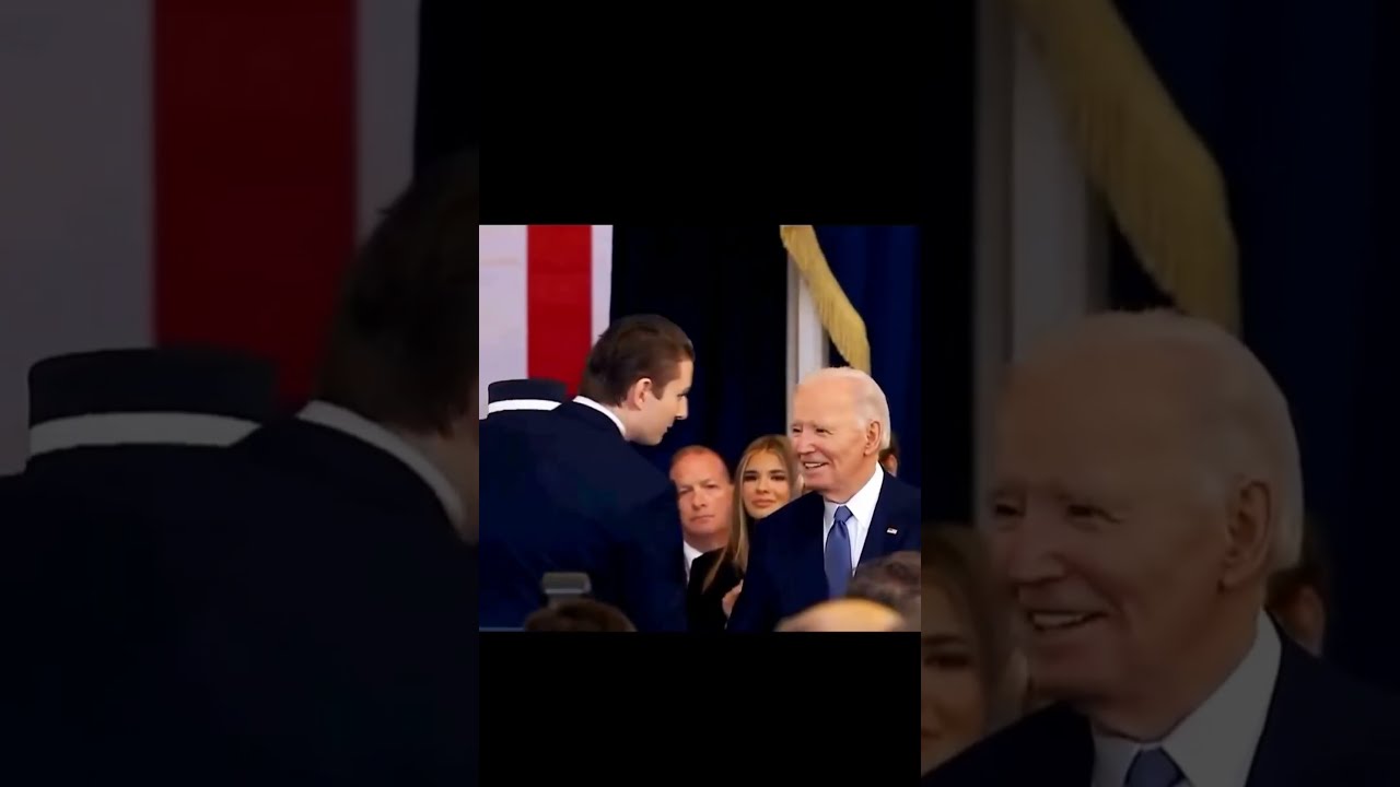 Barron Trump Shakes Hands With Joe Biden 