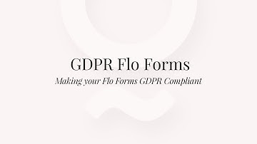 Flo Forms GDPR Flothemes