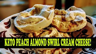 Easy Keto Peach Almond Swirl Cream Cheese Fat Bombs