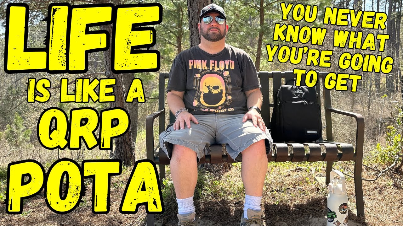 I Took The Alpha Antenna FMJ To The Forrest Gump Bench For Some QRP Fun!