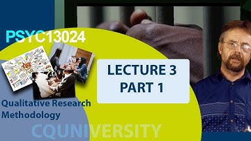 CQU PSYC13024 Lecture 3 part 1