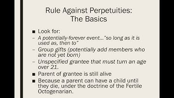 Rule Against Perpetuities