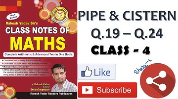 RAKESH YADAV MATH VIDEO CLASS NOTES PIPE AND CISTERN FOR SSC CGL 2018