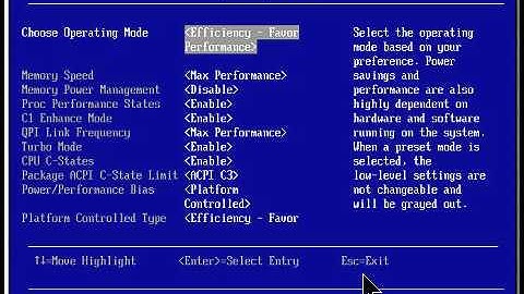 Setting high performance on a IBM x3650 M4