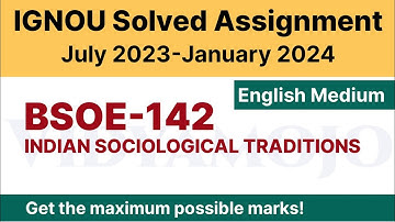 IGNOU BSOE 142 Solved Assignment 2023-24 [PDF Download] | English Medium