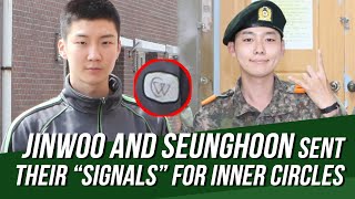 WINNER's Kim Jinwoo and Lee Seunghon were Spotted Sending 'Signals' to Fans in Their Military Photos