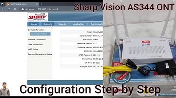 Sharp Vision AS344 ONT Router configuration || Sharp Vision Router Configuration Step by Step #sharp