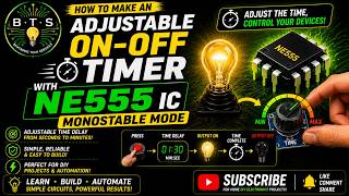 How to make an Adjustable ON OFF timer with NE555 in Proteus
