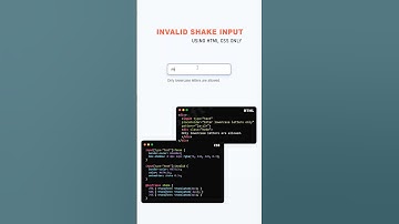 Invalid input shake animation using HTML CSS #webdesign #webdevelopment #htmldesign #coding #shorts
